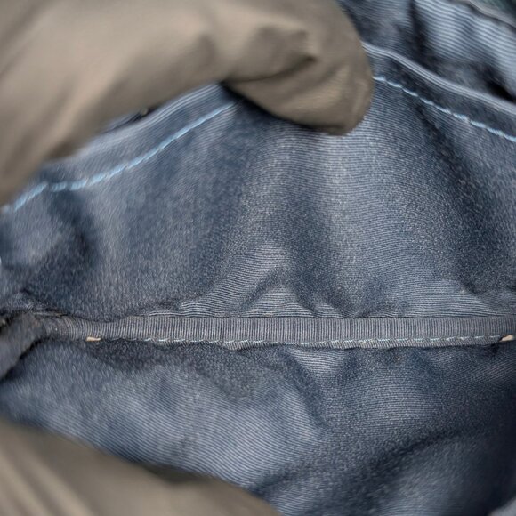 Coach Metallic Blue Leather Mini Double-Zip Pouch Crossbody Camera Bag F53372 - Picture 10 of 11